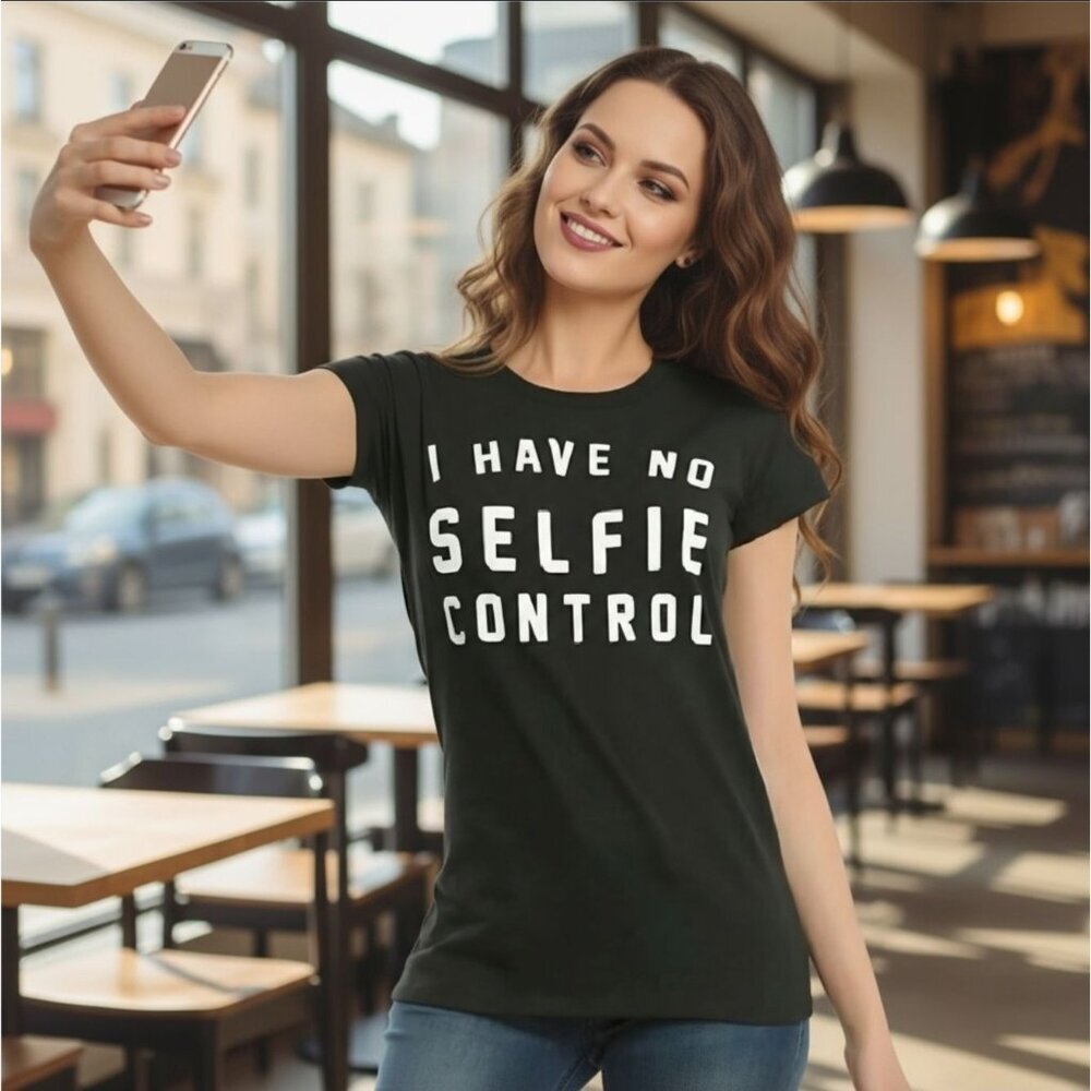 Black Matter ✦ Selfie Control Graphic Tee ✦ XL Black Cotton Humor Streetwear NWT